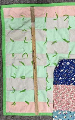 Lot of 2 Vintage Handmade Patchwork Sewing Projects