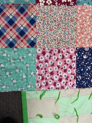 Lot of 2 Vintage Handmade Patchwork Sewing Projects