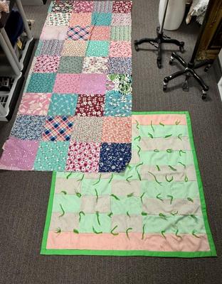 Lot of 2 Vintage Handmade Patchwork Sewing Projects