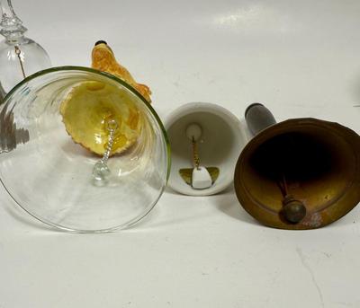 Hand Bell Lot: 7 Assorted Bells