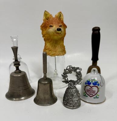 Hand Bell Lot: 7 Assorted Bells