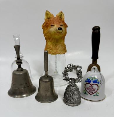Hand Bell Lot: 7 Assorted Bells