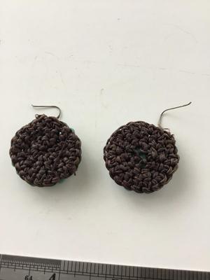 Beautiful stone howlite type statement earrings
