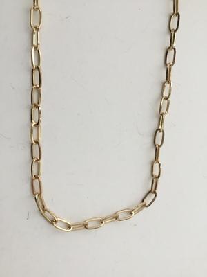 Gold tone chain link type fashion necklace