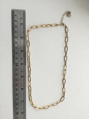 Gold tone chain link type fashion necklace