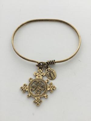 Quinn copper marked vintage fashion charm bracelet