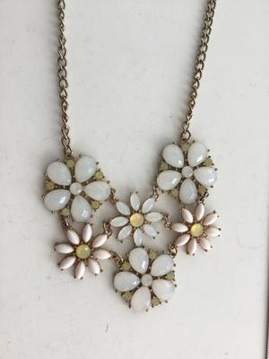 Beautiful unique floral statement necklace