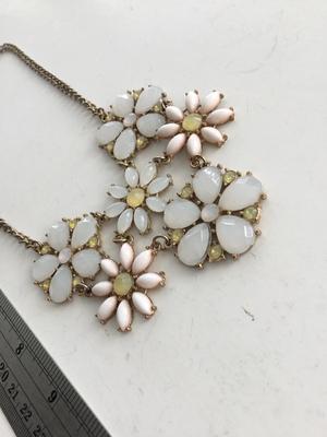 Beautiful unique floral statement necklace