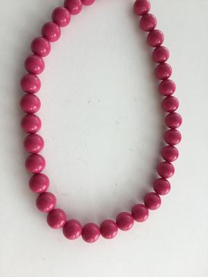 Hot pink beaded statement necklace