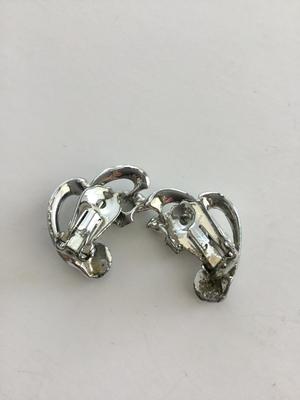 Unmarked light blue beautiful clip on earrings