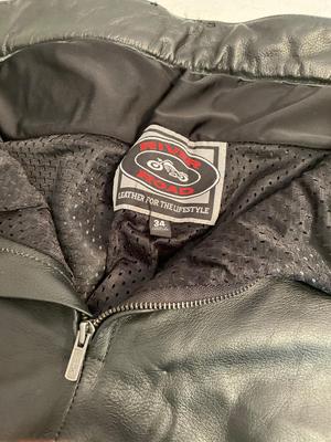 River Road leather chaps size 34