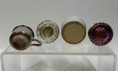 Small Lot Container Lot- @ Avon Jars, Baby Cup, and Schuber’s Crock Butter container