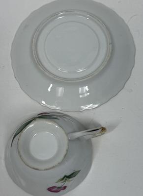 Vintage China Tea Cup & Saucer with Fuchsia Floral pattern