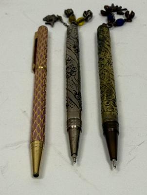 3 mechanical Decorative Pens as is