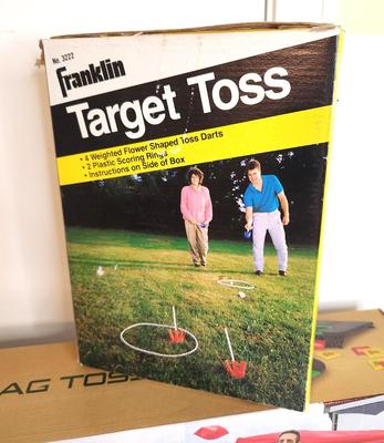 Lot #98 GoGater Bean Bag Toss Set (new) and Vintage Target Toss Game