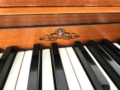 Lot #102 Vintage Studio Piano - Wurlitzer - with stool - good condition