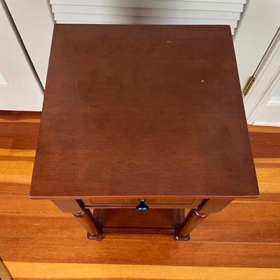UBC654 Square Mahogany Bombay Single Drawer Side Table