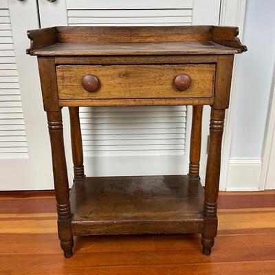 UBC657 Antique Single Drawer Pine Wash stand/ Side Table