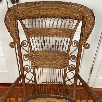 UBC659 Antique Victorian Cane Seat Rocker