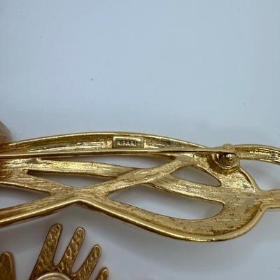 Unique Collection of Gold & Silver Brooches, Earrings, & Bracelets (ST-HS)