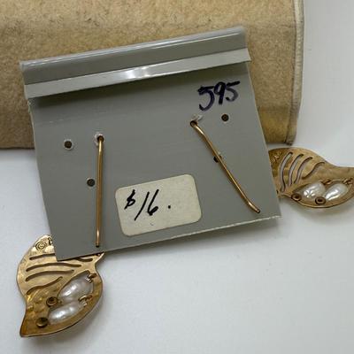Unique Collection of Gold & Silver Brooches, Earrings, & Bracelets (ST-HS)