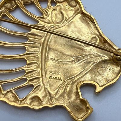 Unique Collection of Gold & Silver Brooches, Earrings, & Bracelets (ST-HS)