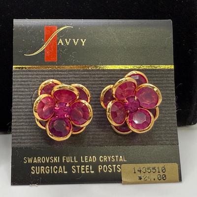 Swarovski Brooches, Earrings, & Necklace (ST-HS)