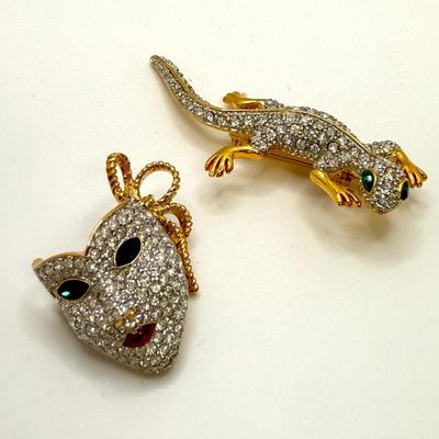 Swarovski Brooches, Earrings, & Necklace (ST-HS)