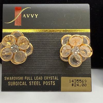 Swarovski Brooches, Earrings, & Necklace (ST-HS)