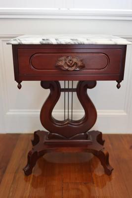 Victorian Italian Marble Top Side Table