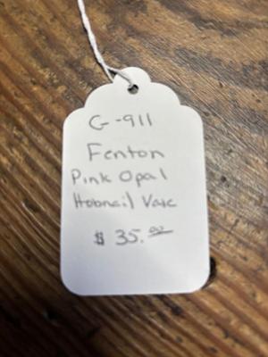 Fenton pink vase