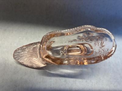 Pink glass slipper/shoe
