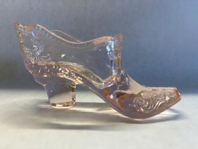 Pink glass slipper/shoe