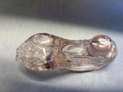 Pink glass slipper/shoe