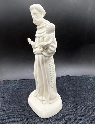 Ceramic Statue St. Anthony Holding Infant Jesus Figurine 10" tall