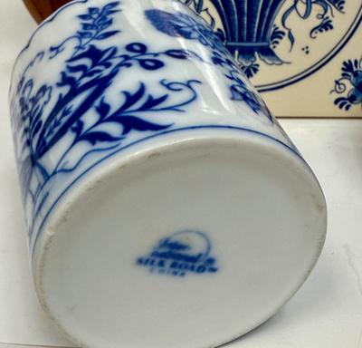 Blue and White Ceramic Ware Lot: Blue Danube, Delft, Silk Road, and More