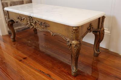 Gold Git Italian Marble Bench