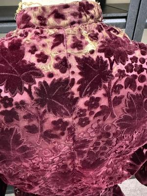 Antique Victorian Afternoon or Day Dress - Burgundy 2 piece outfit - late 1800's or early 1900's