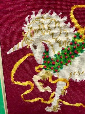 Vintage Sunset The Christmas Unicorn 6050 Needlepoint