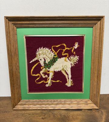 Vintage Sunset The Christmas Unicorn 6050 Needlepoint