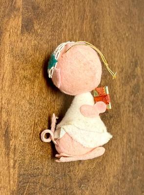 Vintage Annalee-style Pig Ornament