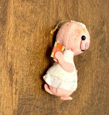 Vintage Annalee-style Pig Ornament