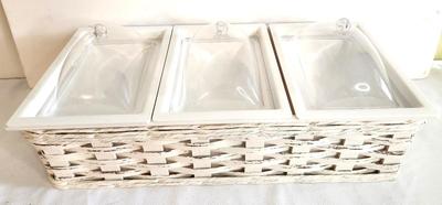 Lot #113 3 Compartment Buffet Server - Lifts out for Ice