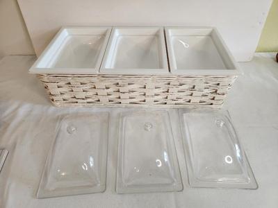Lot #113 3 Compartment Buffet Server - Lifts out for Ice