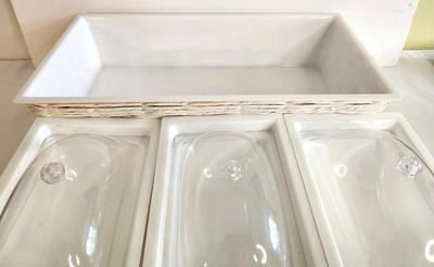 Lot #113 3 Compartment Buffet Server - Lifts out for Ice