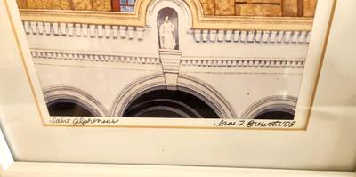 Lot #114 Signed print - St. Alphonsus Church, New Orleans