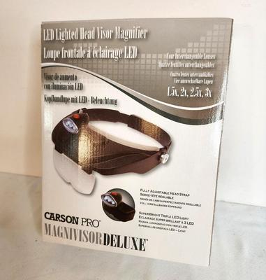 Lot #117 LED Lighted Head Viser - Magnified - complete in box