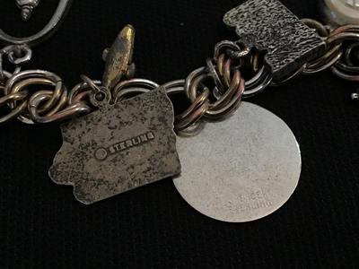 Vintage Charm Bracelet Has Several Sterling charms