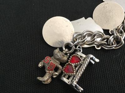Vintage Charm Bracelet Has Several Sterling charms