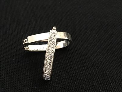 JCM Rhinestone Hoop Earrings